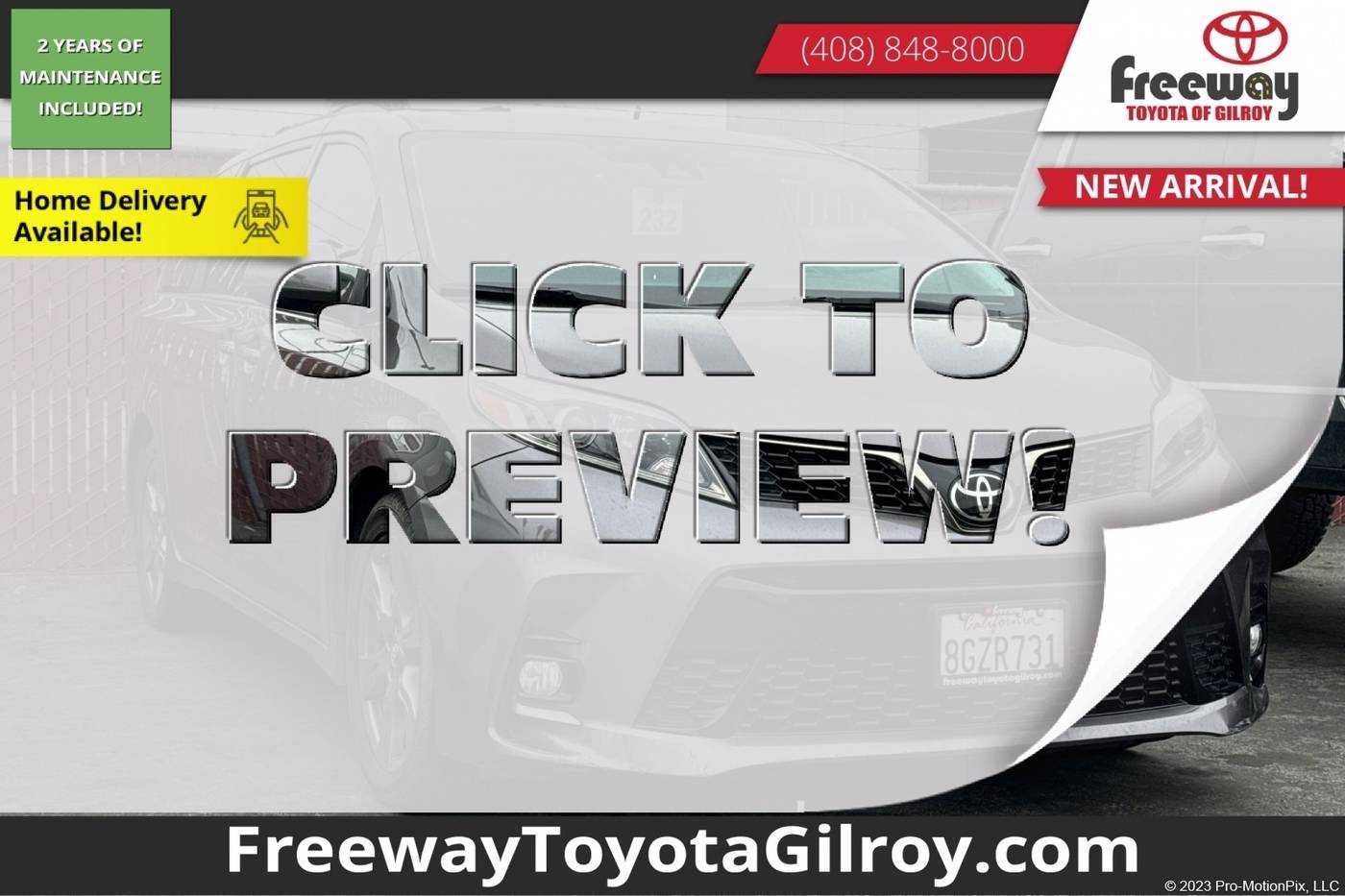 2018 Toyota Sienna SE — Minivan — 25,936 mi — Gilroy, CA