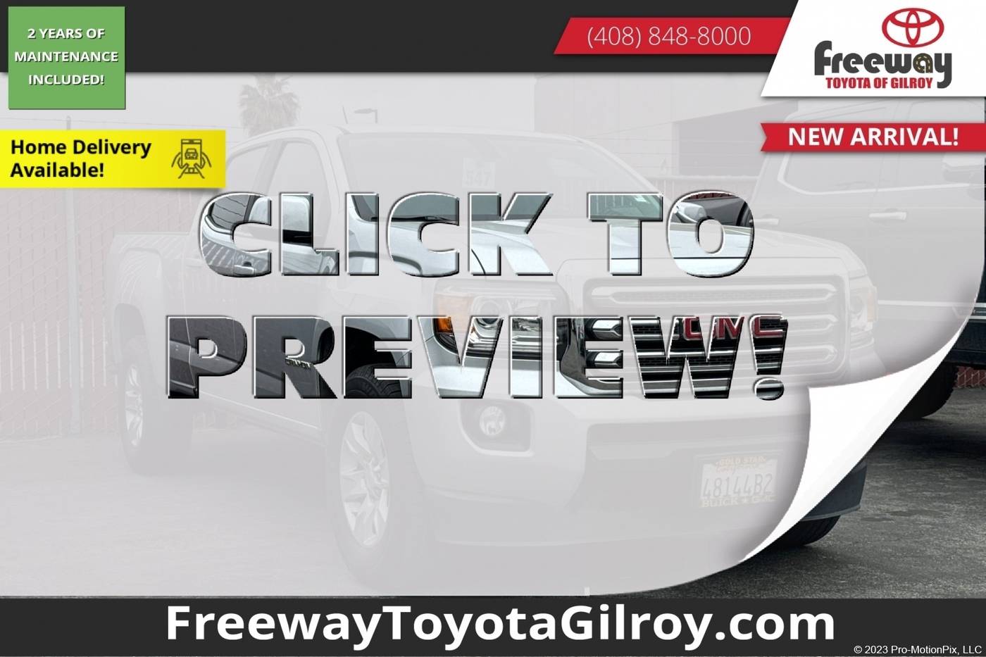 2016 GMC Canyon SLE — Pickup Truck — 114,176 mi — Gilroy, CA