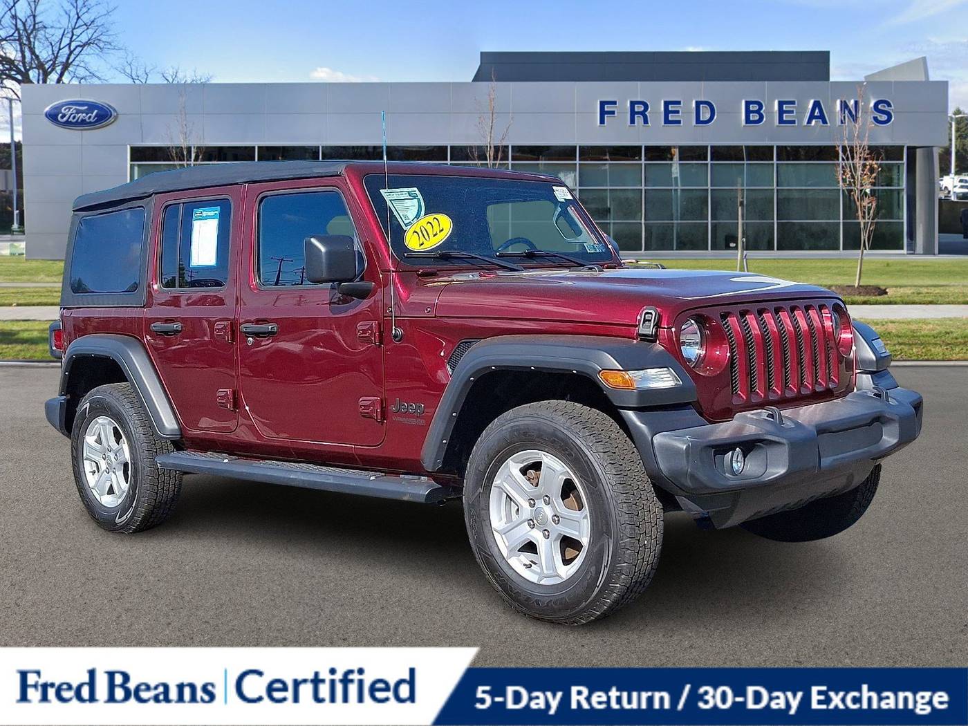 2022 Jeep Wrangler Sport S — SUV — 55,668 mi — Newtown, PA