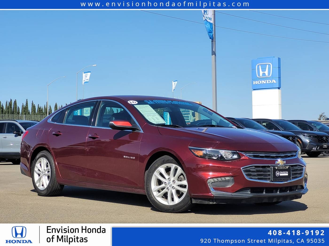 2016 Chevrolet Malibu LT — Sedan — 74,648 mi — Milpitas, CA
