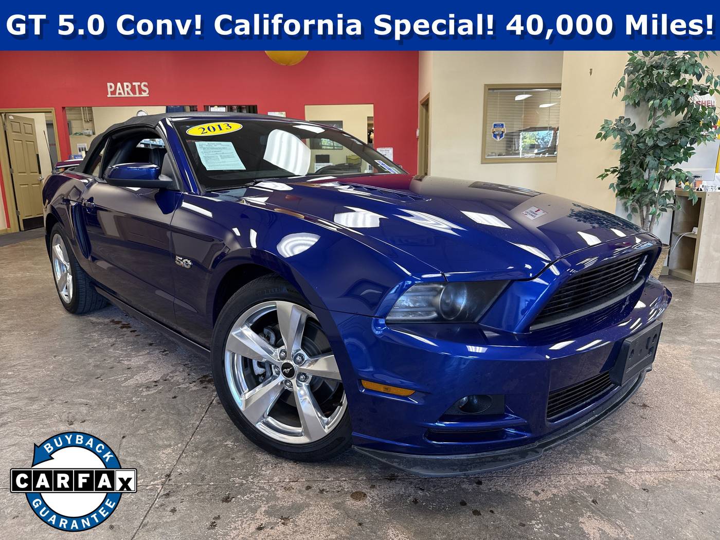 2013 Ford Mustang GT Premium — Convertible — 40,100 mi — Batavia, NY