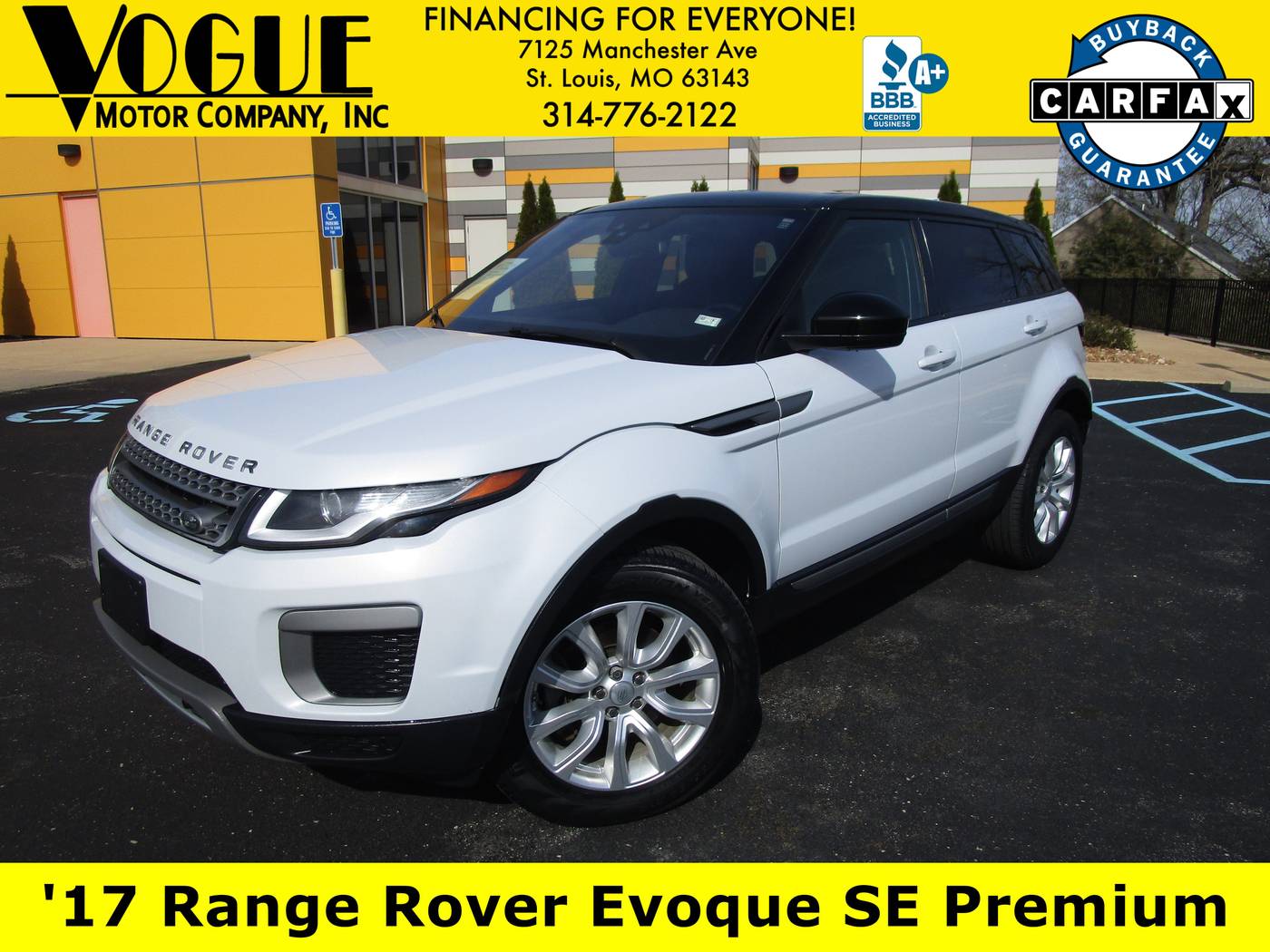 2017 Land Rover Range Rover Evoque SE Premium — SUV — 74,195 mi — St. Louis, MO