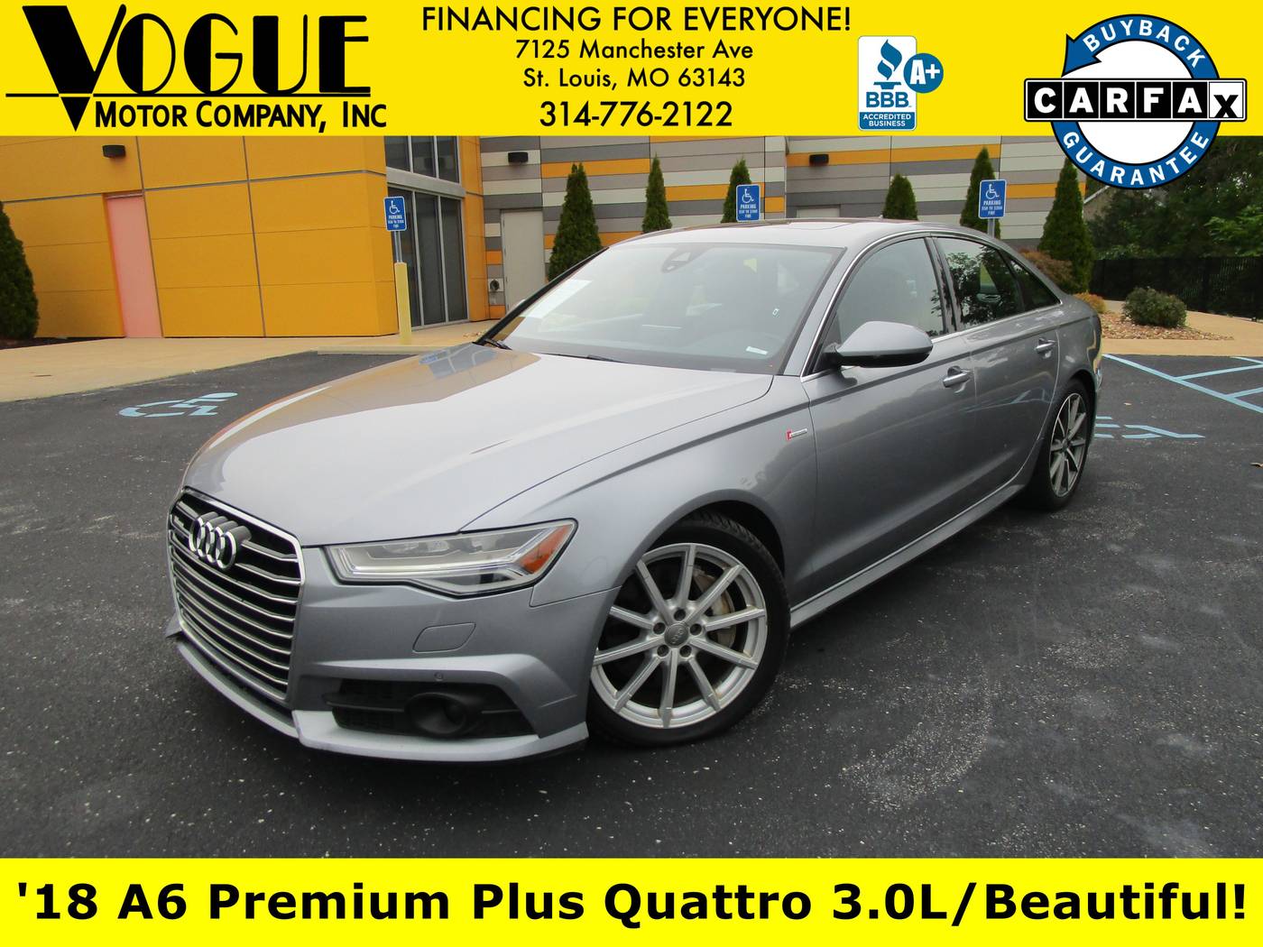 2018 Audi A6 Premium Plus — Sedan — 91,976 mi — St. Louis, MO