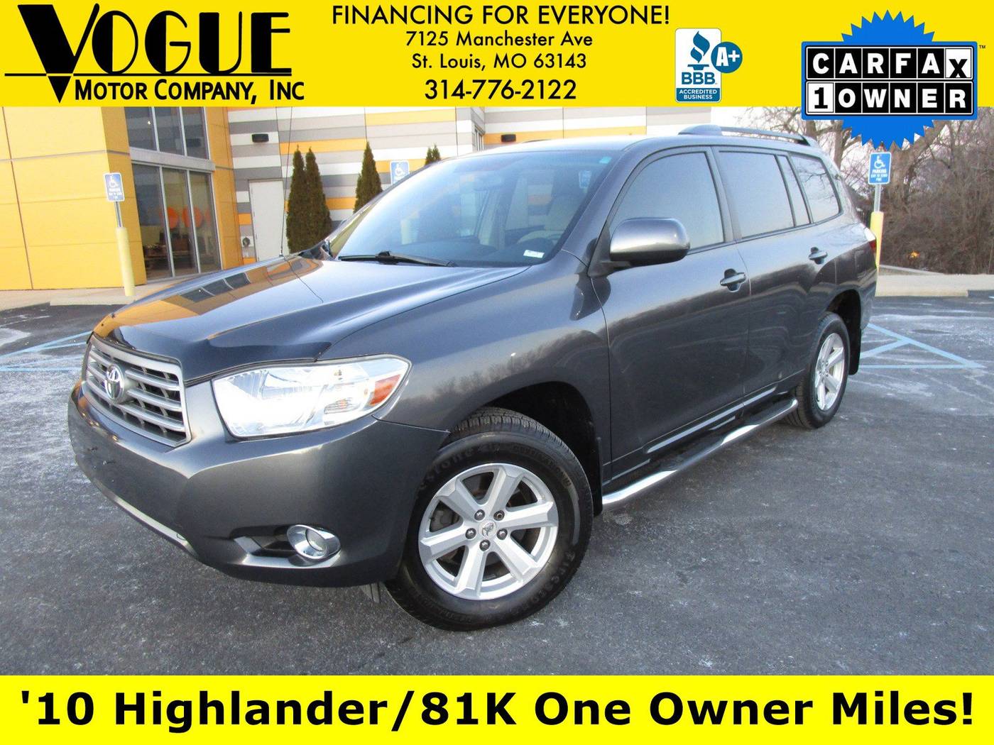 2010 Toyota Highlander Base — SUV — 81,735 mi — St. Louis, MO