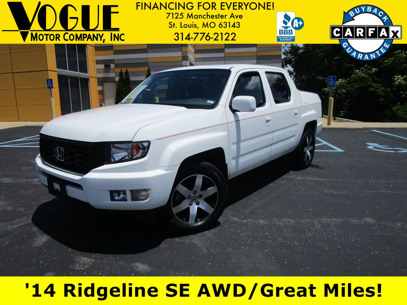 2014 Honda Ridgeline SE — Pickup Truck — 91,065 mi — St. Louis, MO
