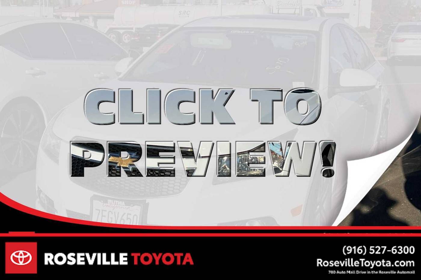 2014 Chevrolet Cruze LTZ — Sedan — 126,485 mi — Roseville, CA