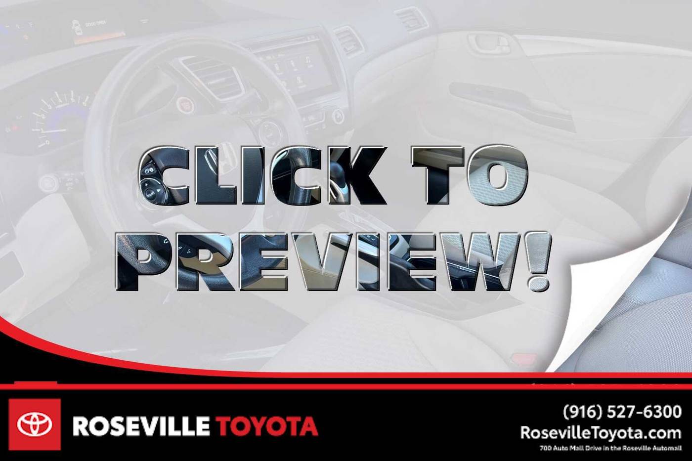 2015 Honda Civic EX — Sedan — 36,277 mi — Roseville, CA