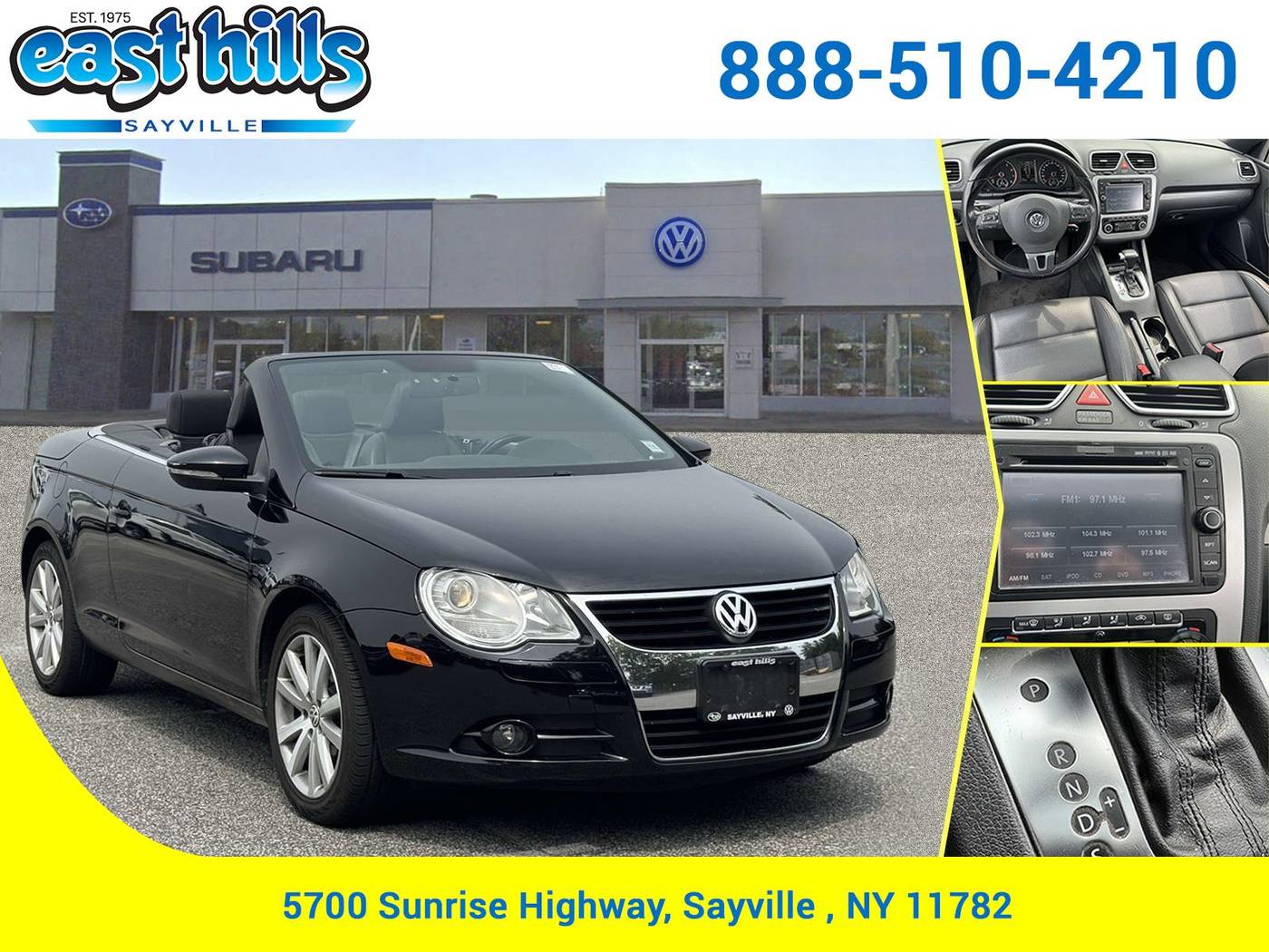 2010 Volkswagen Eos Komfort — Convertible — 53,681 mi — Sayville, NY