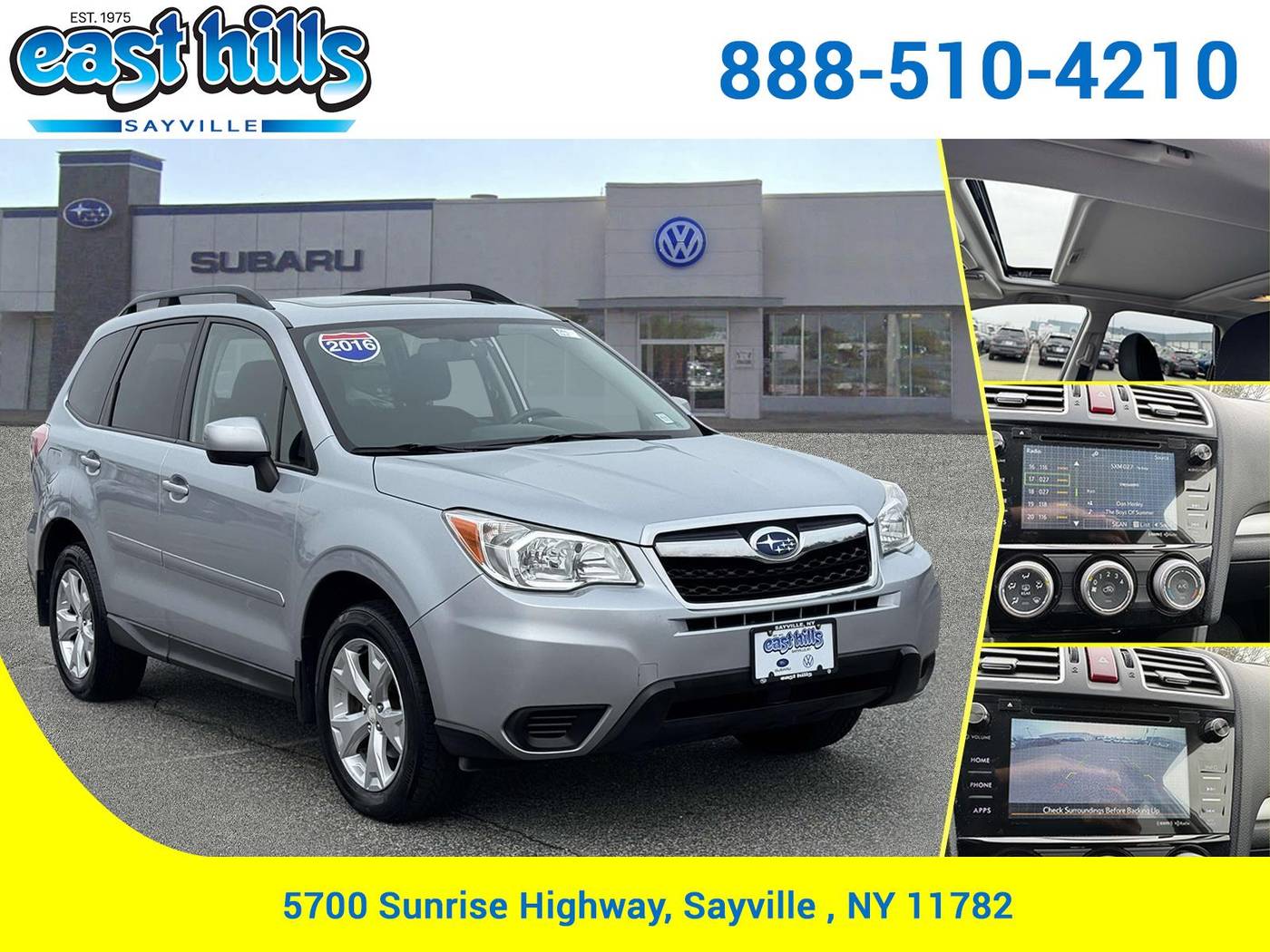 2016 Subaru Forester 2.5i Premium — SUV — 77,455 mi — Sayville, NY