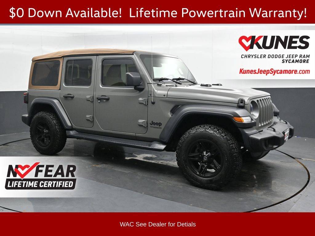 2020 Jeep Wrangler Black and Tan — SUV — 82,543 mi — Sycamore, IL