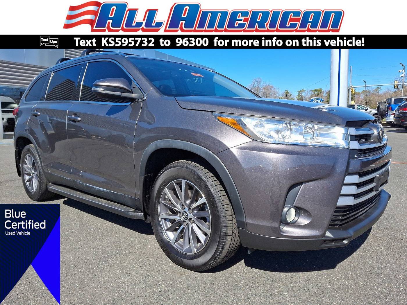 2019 Toyota Highlander XLE — SUV — 86,664 mi — Point Pleasant, NJ