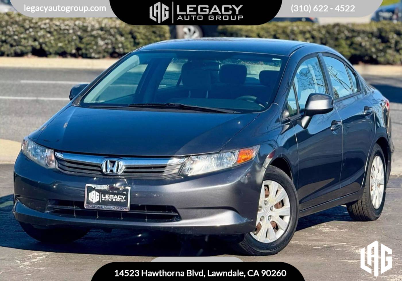 2012 Honda Civic LX — Sedan — 104,970 mi — Lawndale, CA