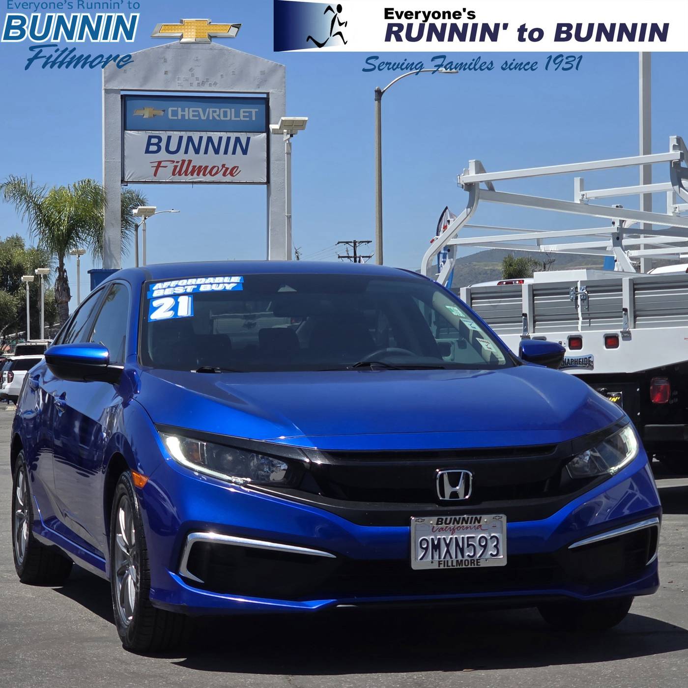 2019 Honda Civic LX — Sedan — 32,562 mi — Fillmore, CA