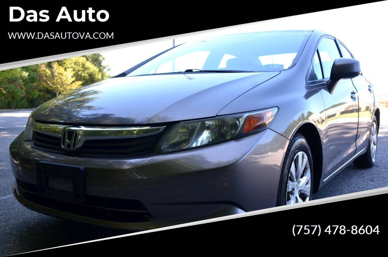 2012 Honda Civic LX — Sedan — 84,783 mi — Virginia Beach, VA