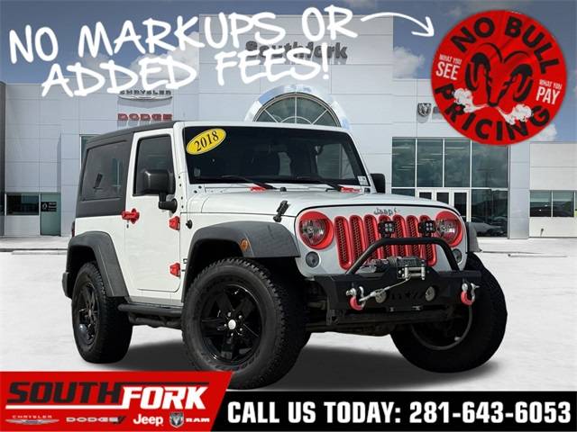 2018 Jeep Wrangler Sport S — SUV — 112,576 mi — Manvel, TX