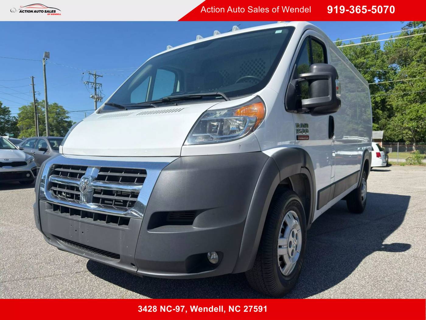 2017 Ram ProMaster Cargo Van 1500 — Cargo Van — 92,261 mi — Wendell, NC