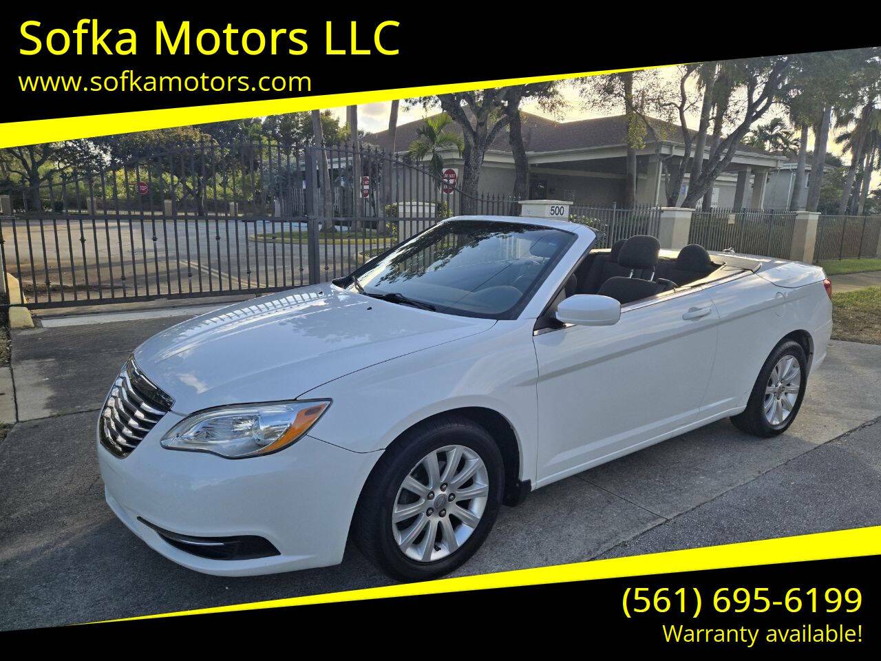 2012 Chrysler 200 Touring — Convertible — 97,650 mi — Pompano Beach, FL