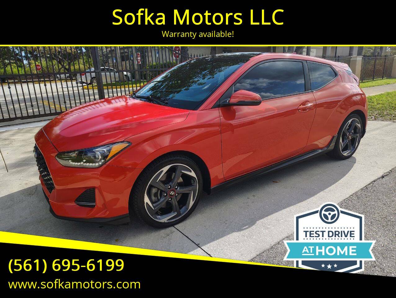 2019 Hyundai Veloster Turbo — Hatchback — 64,050 mi — Pompano Beach, FL
