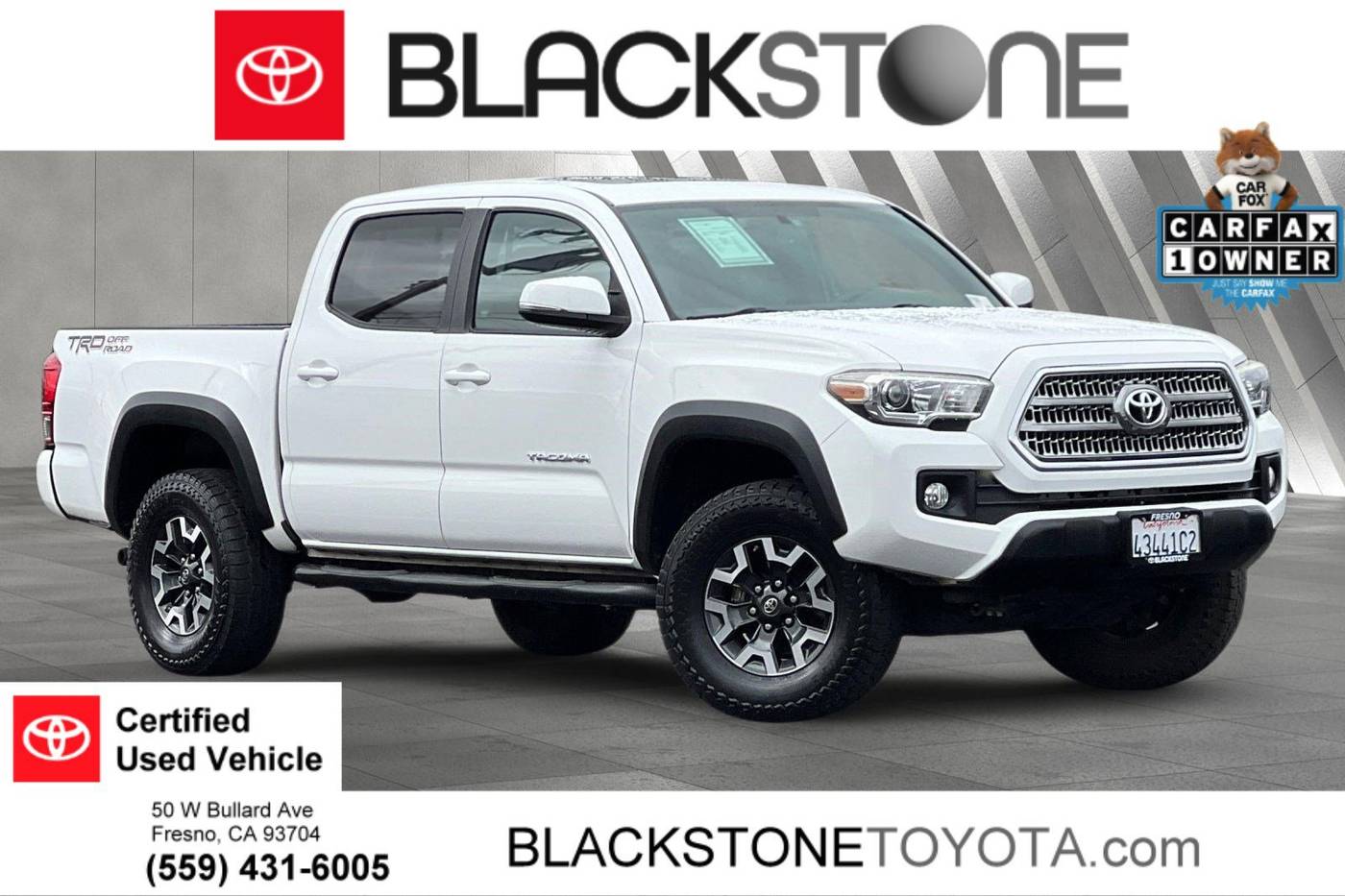2017 Toyota Tacoma TRD Off Road — Pickup Truck — 74,096 mi — Fresno, CA