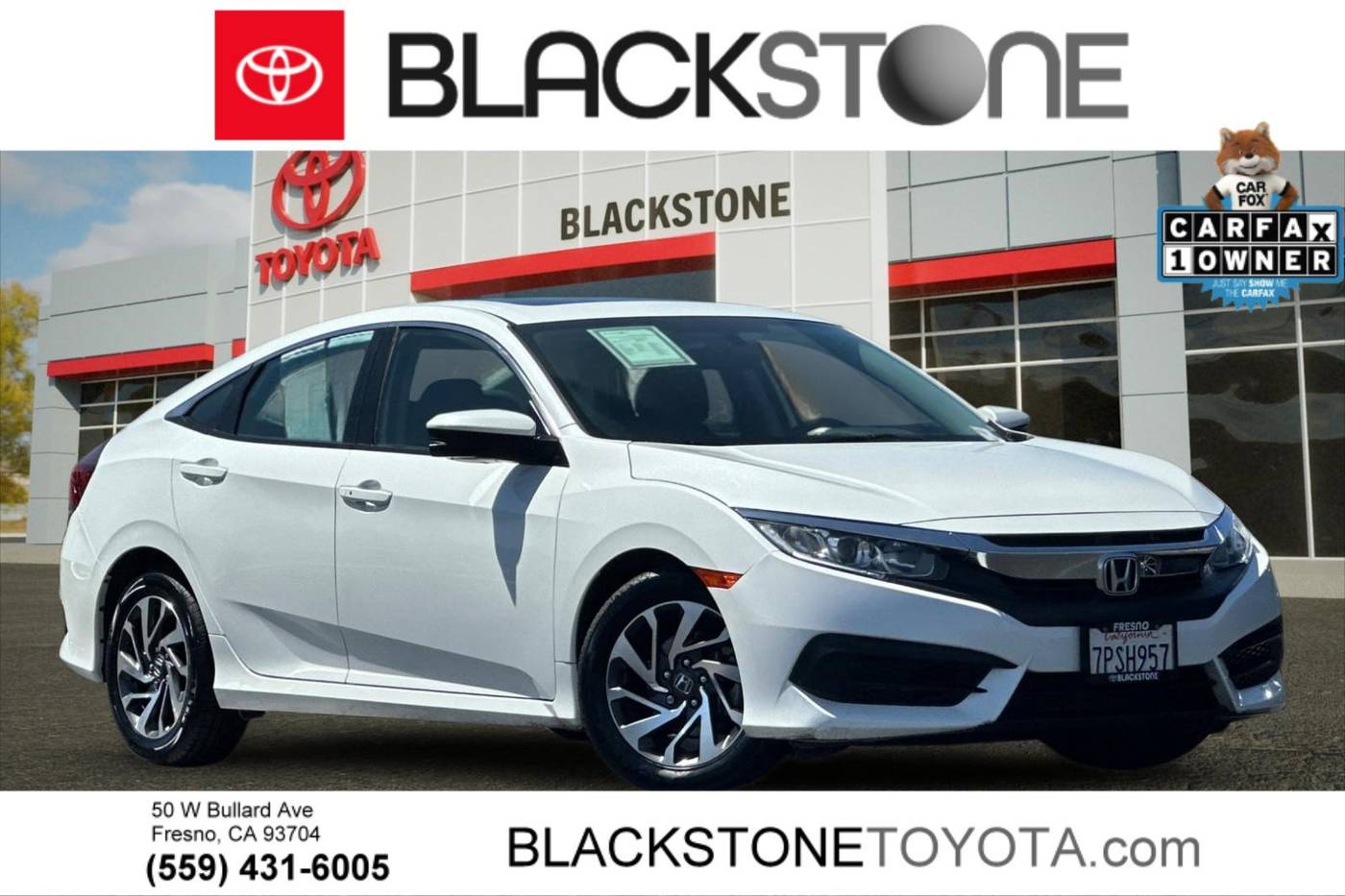 2016 Honda Civic EX — Sedan — 83,600 mi — Fresno, CA