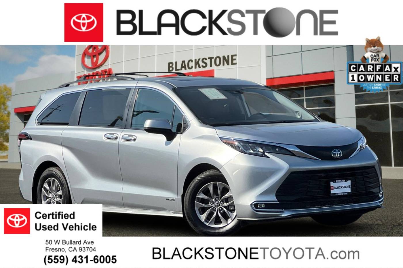 2021 Toyota Sienna XLE — Minivan — 14,708 mi — Fresno, CA