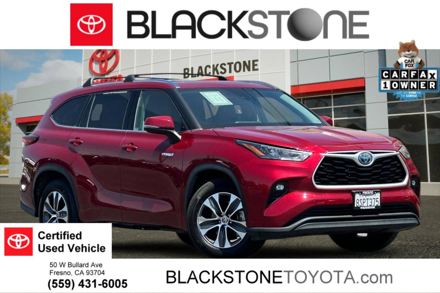 2020 Toyota Highlander Hybrid XLE — SUV — 76,877 mi — Fresno, CA