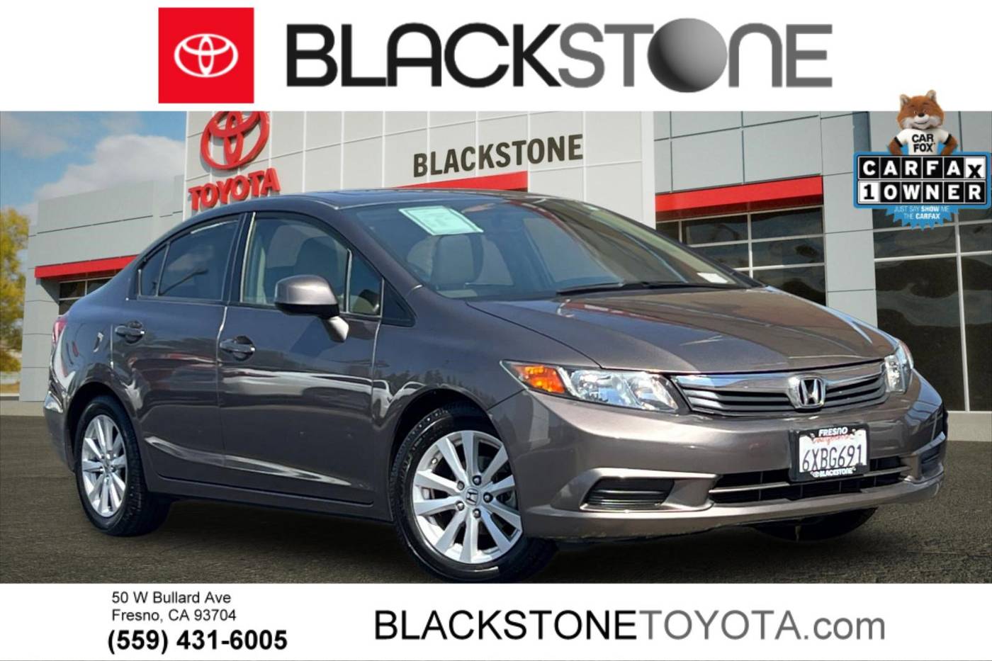 2012 Honda Civic EX — Sedan — 97,712 mi — Fresno, CA