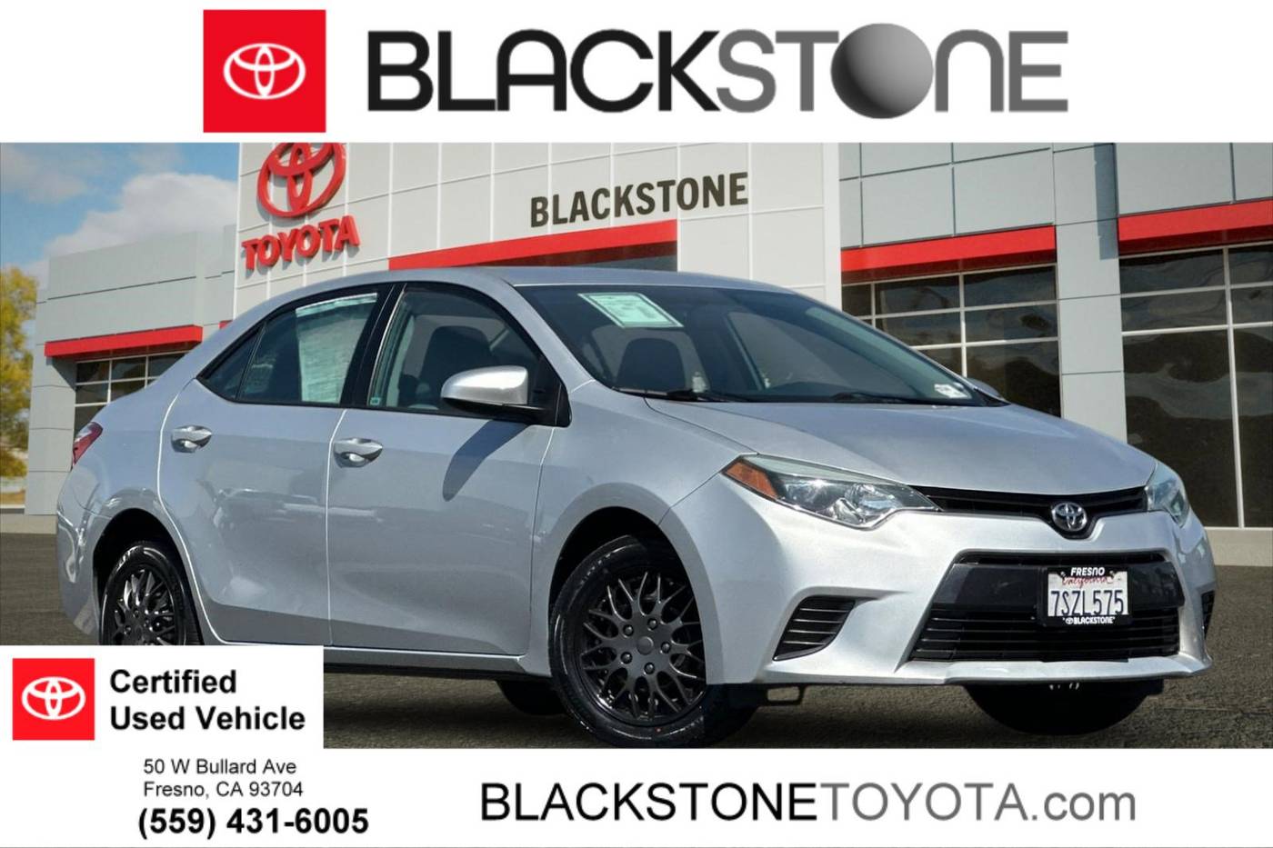 2016 Toyota Corolla LE — Sedan — 74,138 mi — Fresno, CA