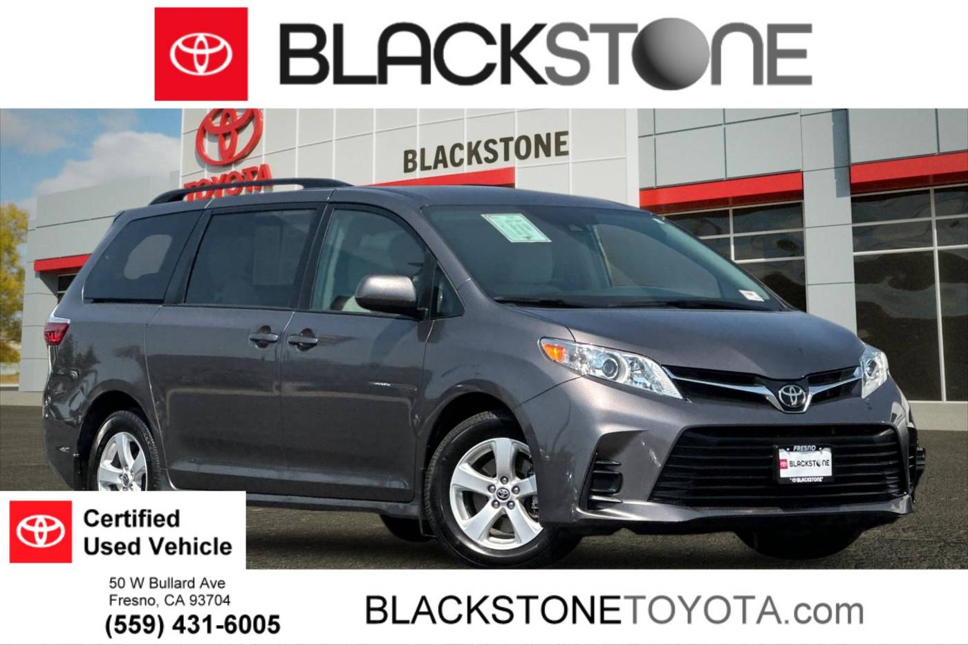 2020 Toyota Sienna LE — Minivan — 74,885 mi — Fresno, CA