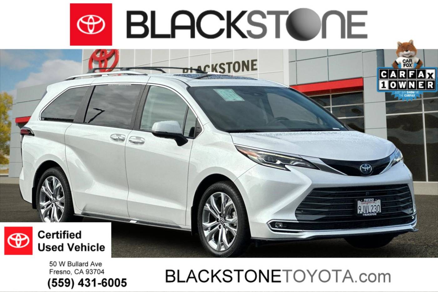 2024 Toyota Sienna Platinum — Minivan — 15,076 mi — Fresno, CA