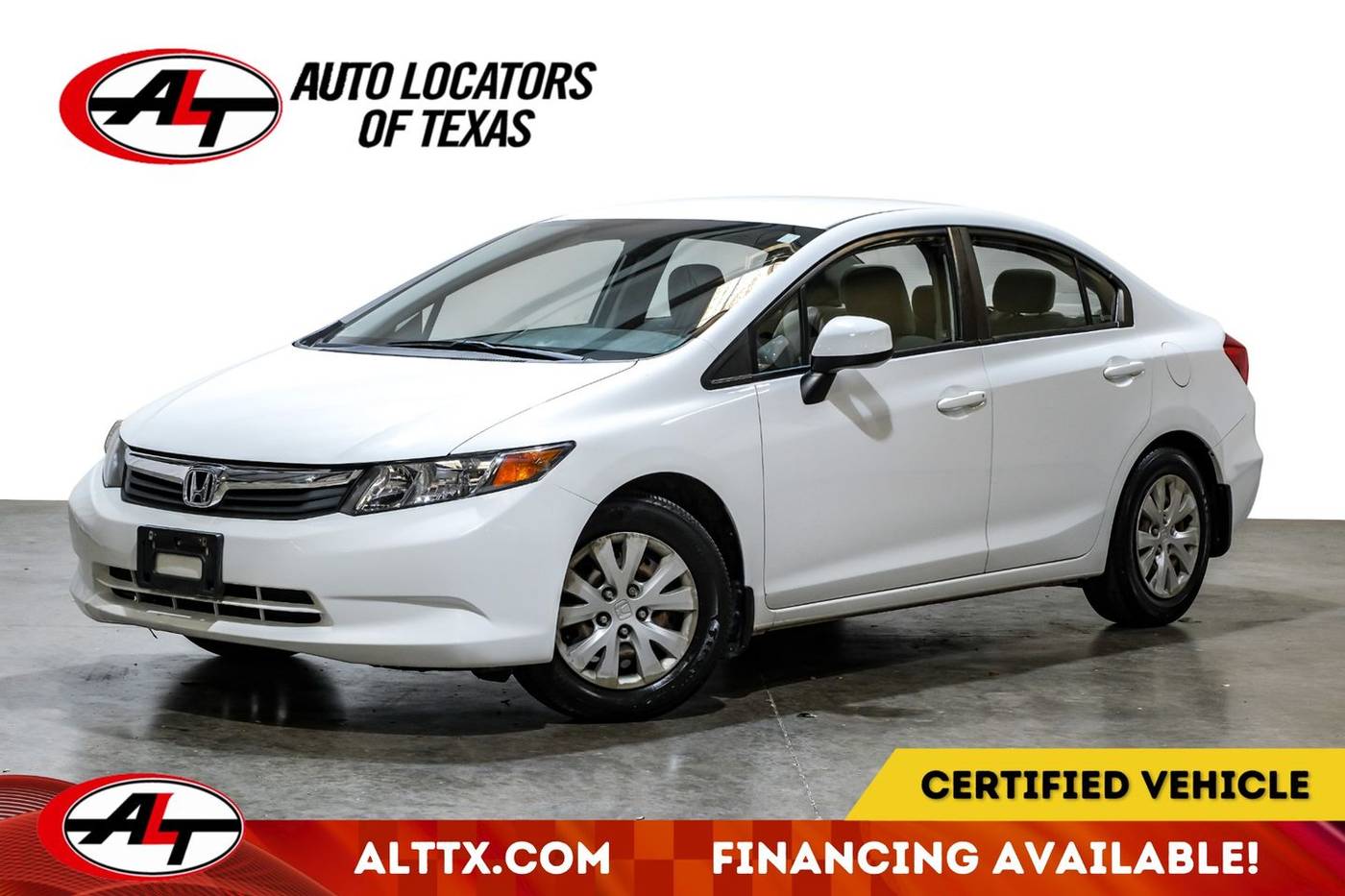 2012 Honda Civic LX — Sedan — 64,916 mi — Plano, TX