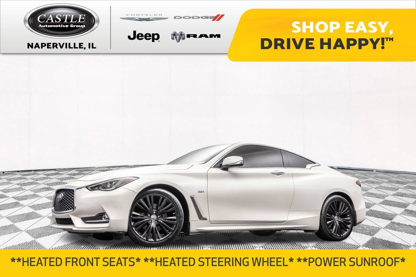 2018 INFINITI Q60 3.0t LUXE — Coupe — 83,688 mi — Naperville, IL