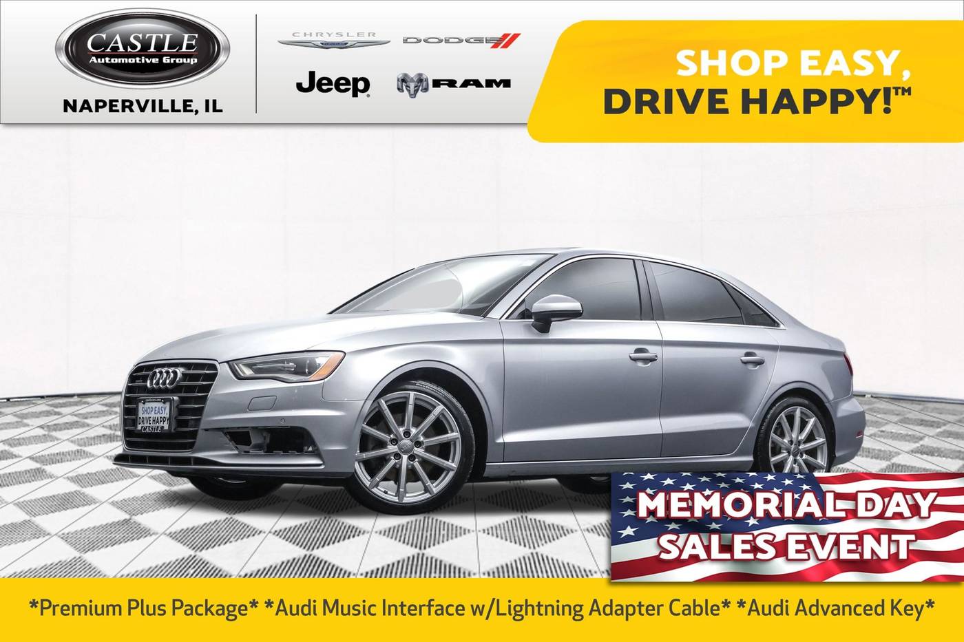 2016 Audi A3 Premium Plus — Sedan — 101,643 mi — Naperville, IL