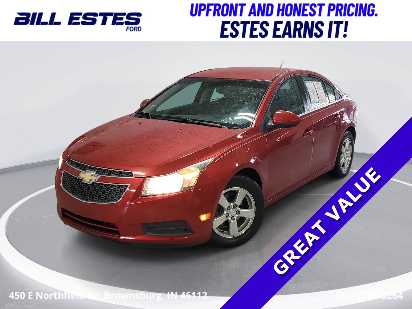 2012 Chevrolet Cruze 1LT — Sedan — 107,767 mi — Brownsburg, IN