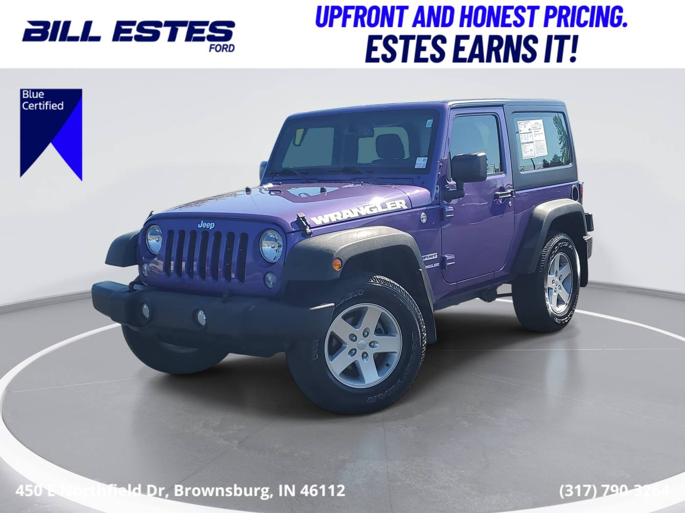 2017 Jeep Wrangler Sport — SUV — 90,093 mi — Brownsburg, IN