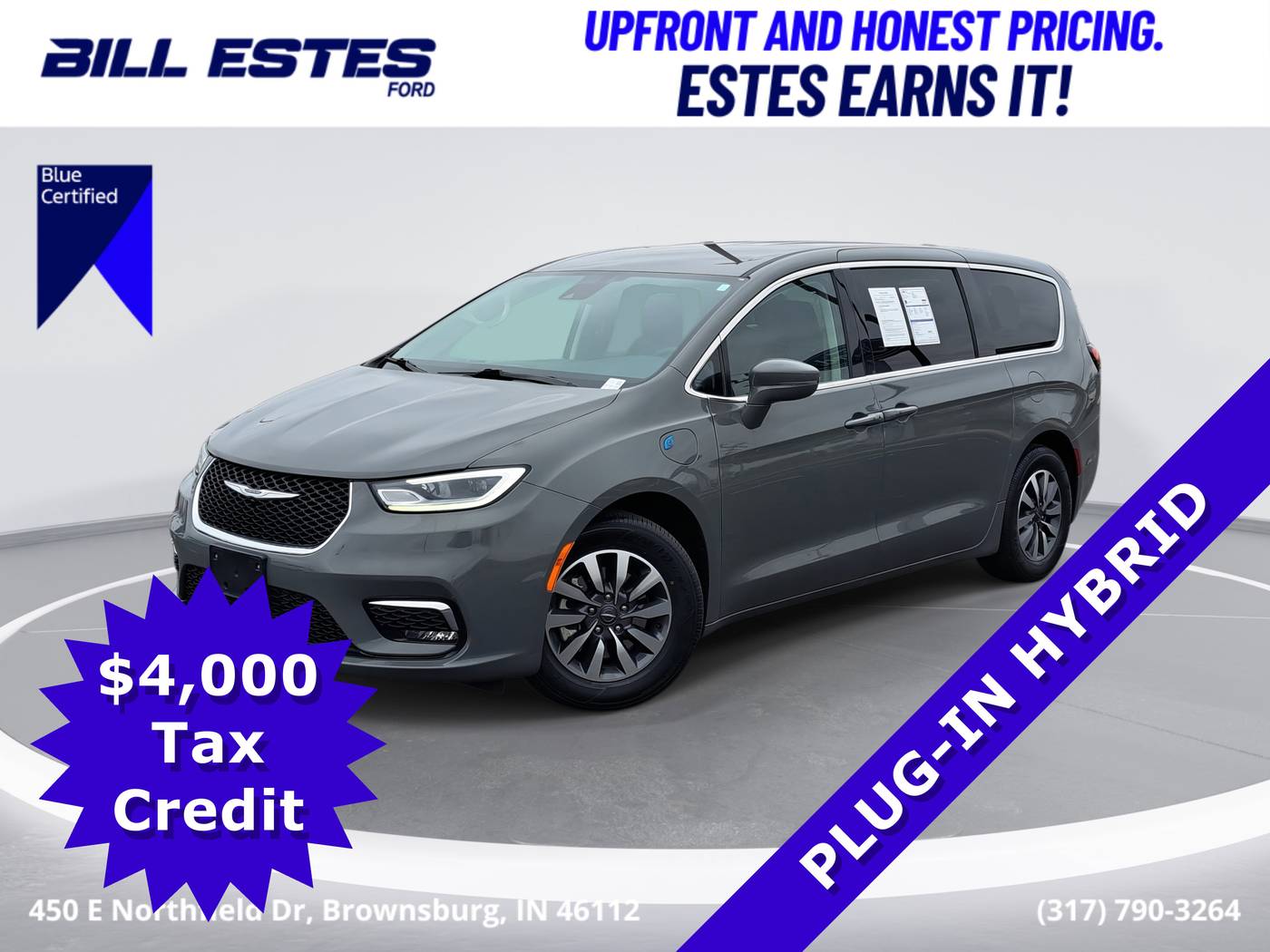 2022 Chrysler Pacifica Hybrid Touring L — Minivan — 69,811 mi — Brownsburg, IN