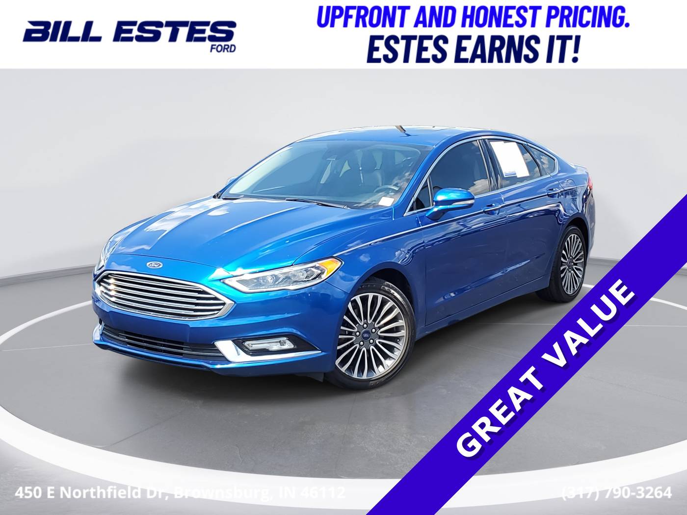2017 Ford Fusion SE — Sedan — 144,840 mi — Brownsburg, IN