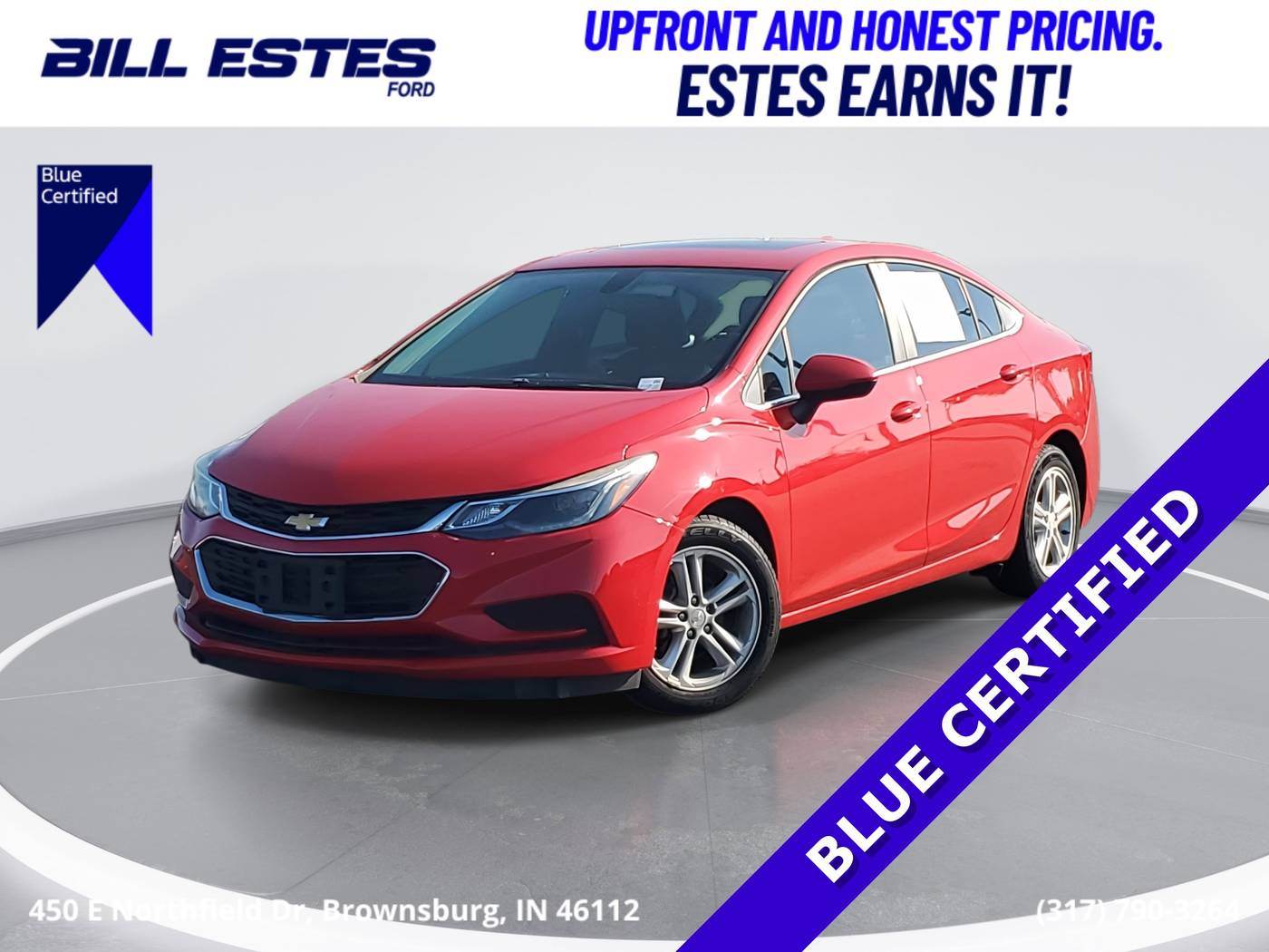 2017 Chevrolet Cruze LT — Sedan — 81,500 mi — Brownsburg, IN