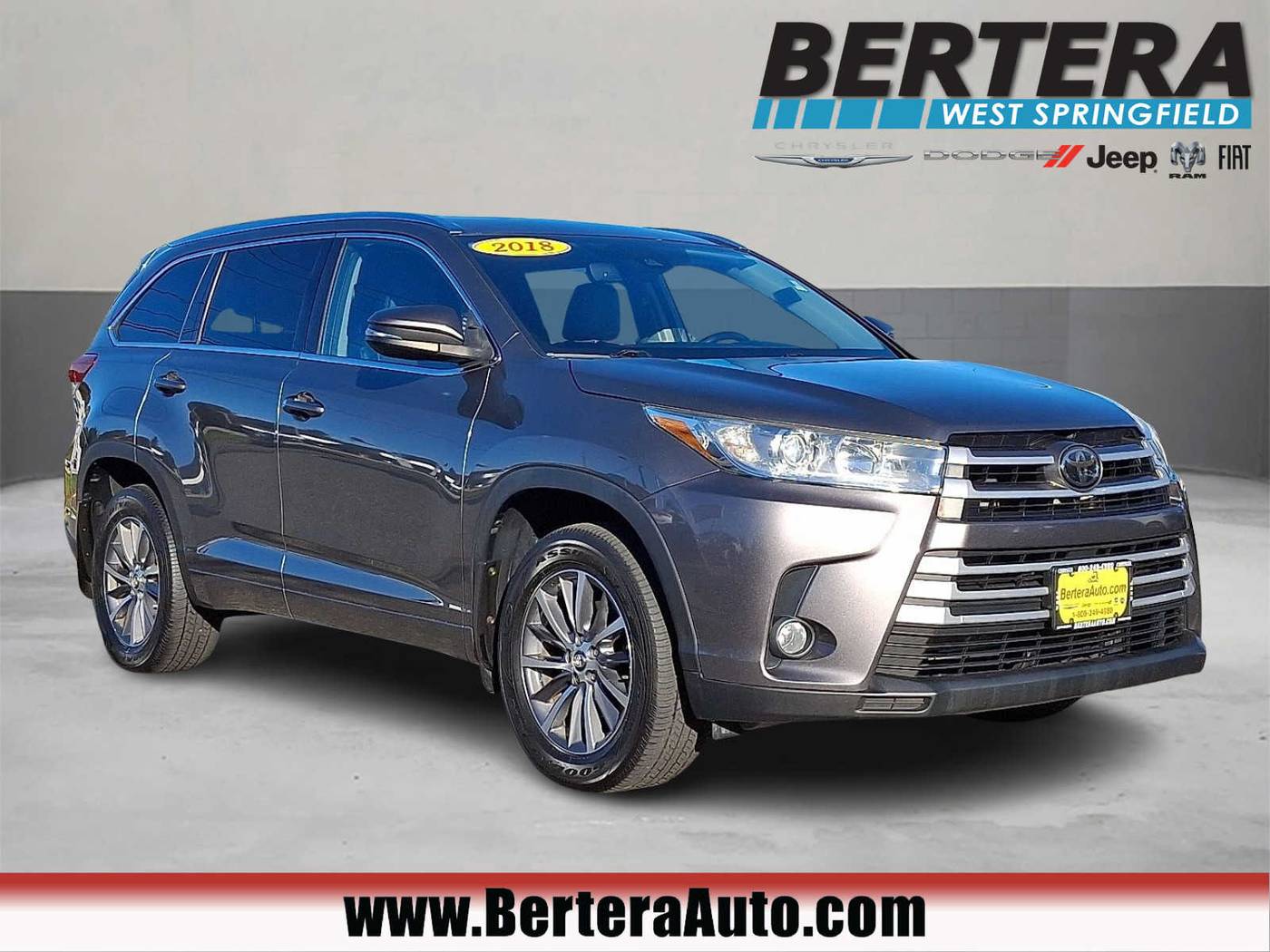 2018 Toyota Highlander XLE — SUV — 74,541 mi — West Springfield, MA