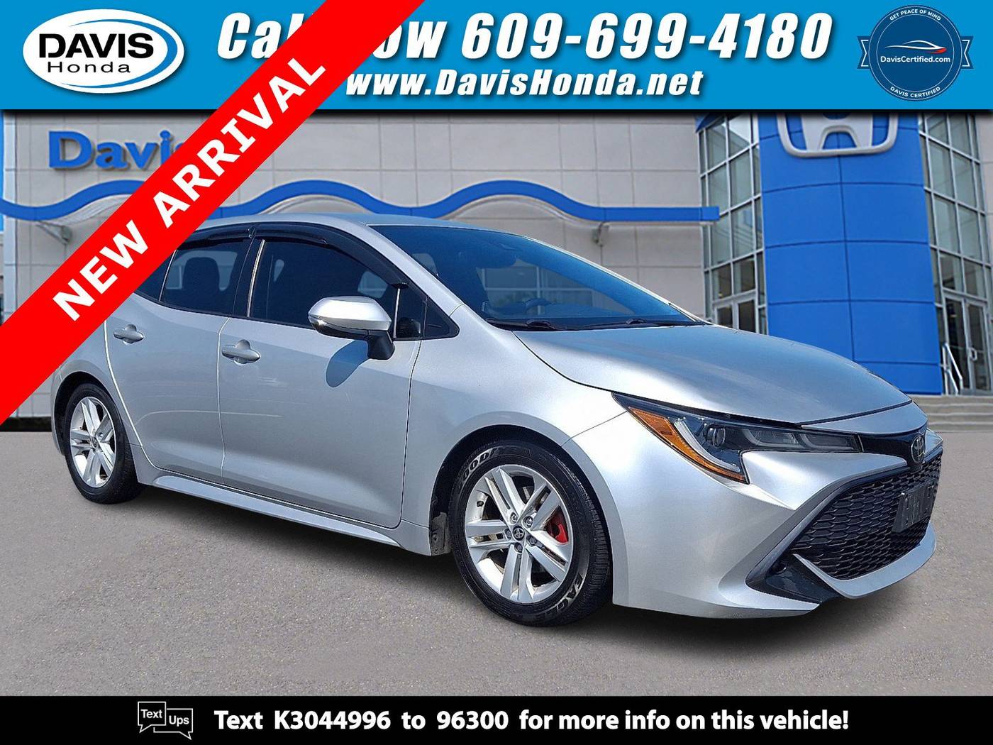 2019 Toyota Corolla Hatchback SE — Hatchback — 65,085 mi — Burlington, NJ