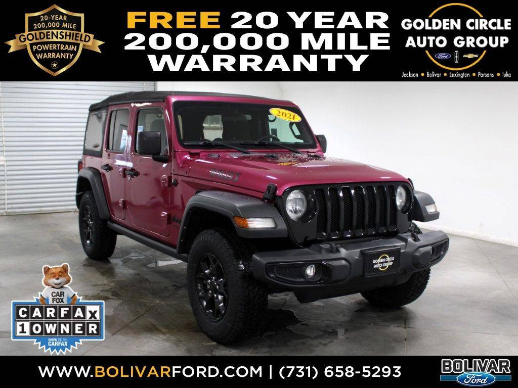 2021 Jeep Wrangler Willys Sport — SUV — 70,131 mi — Bolivar, TN