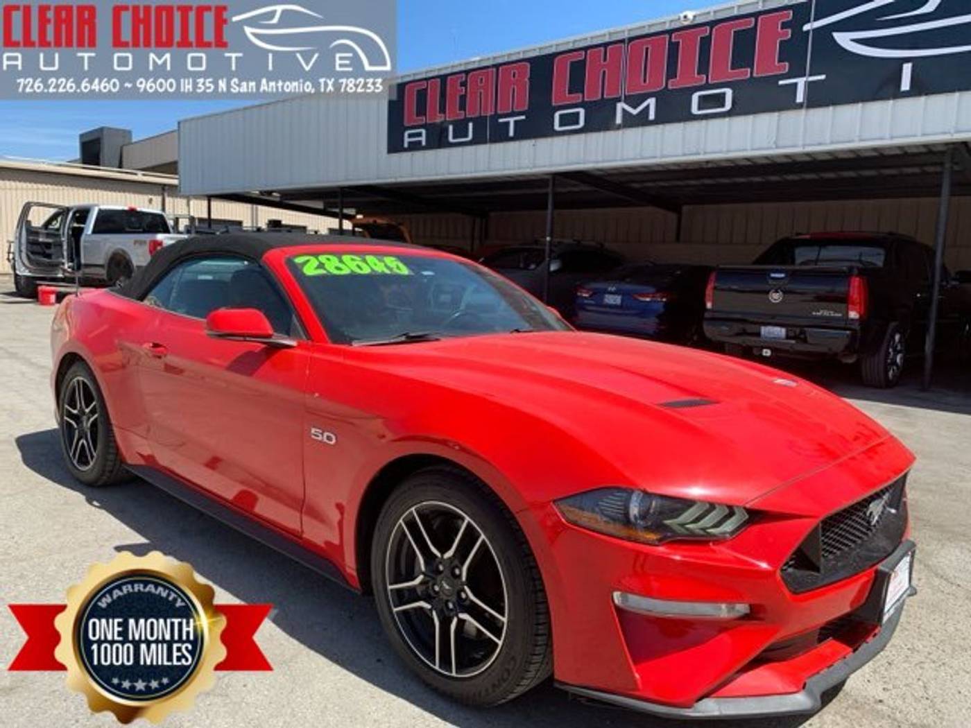 2018 Ford Mustang GT Premium — Convertible — 87,539 mi — San Antonio, TX