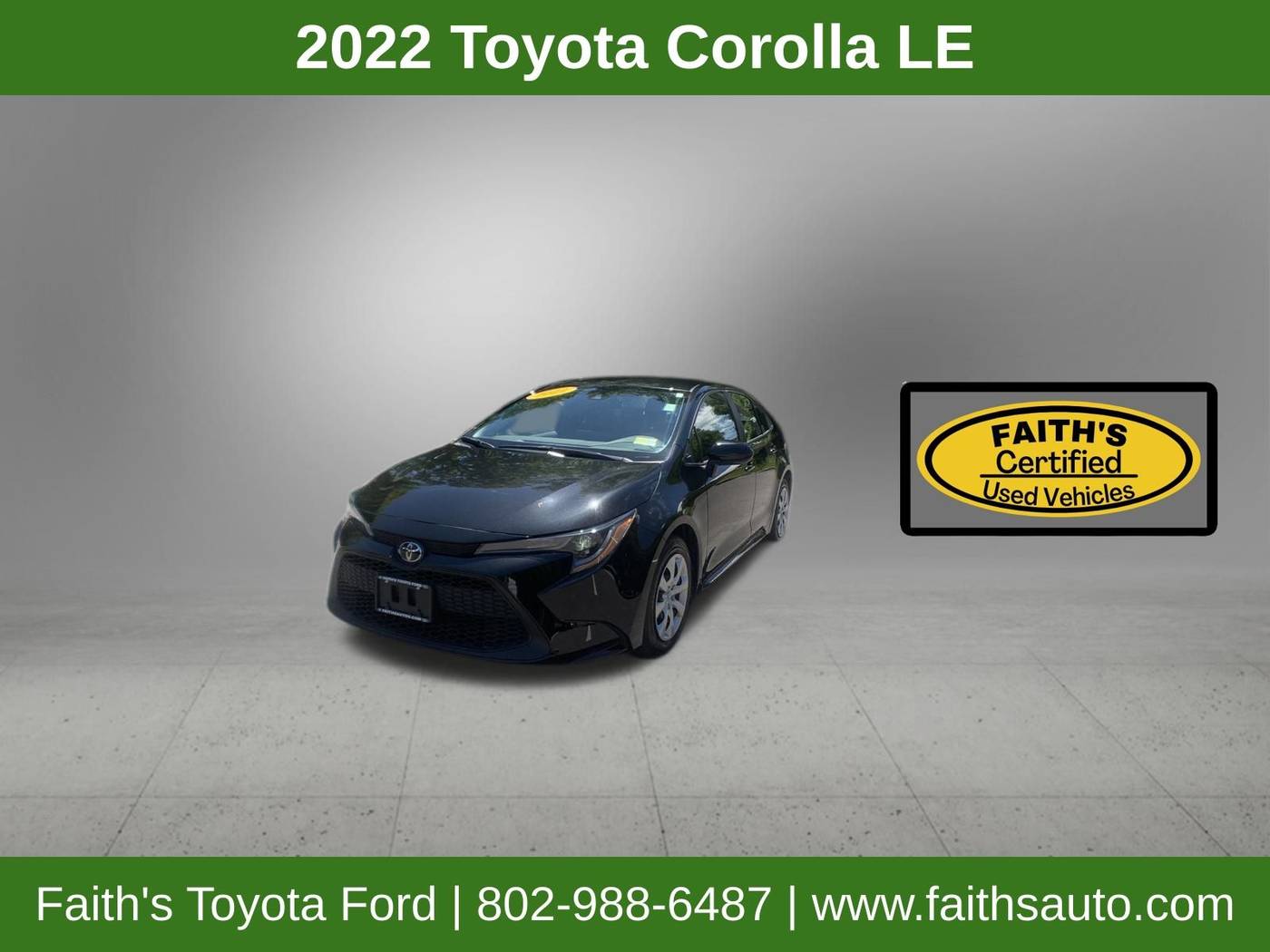 2022 Toyota Corolla LE — Sedan — 24,731 mi — Westminster, VT