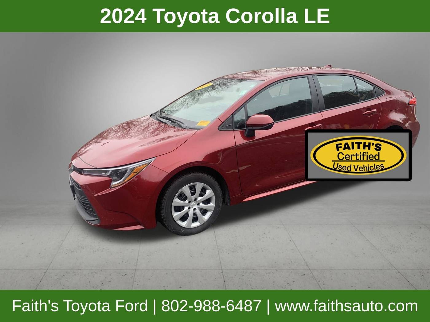 2024 Toyota Corolla LE — Sedan — 7,538 mi — Westminster, VT