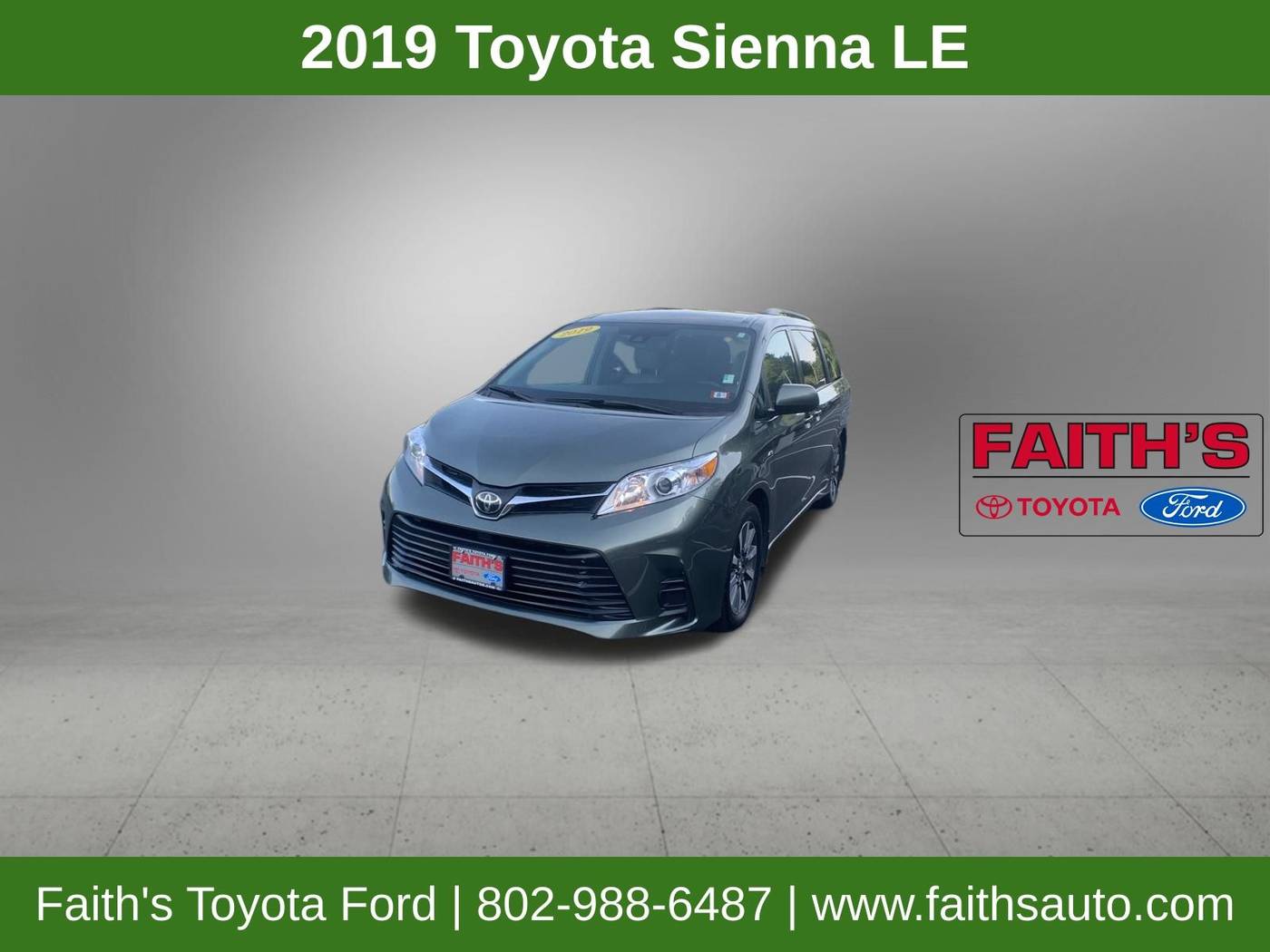 2019 Toyota Sienna LE — Minivan — 81,778 mi — Westminster, VT