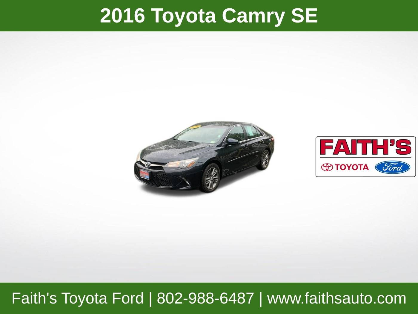 2016 Toyota Camry SE — Sedan — 77,501 mi — Westminster, VT