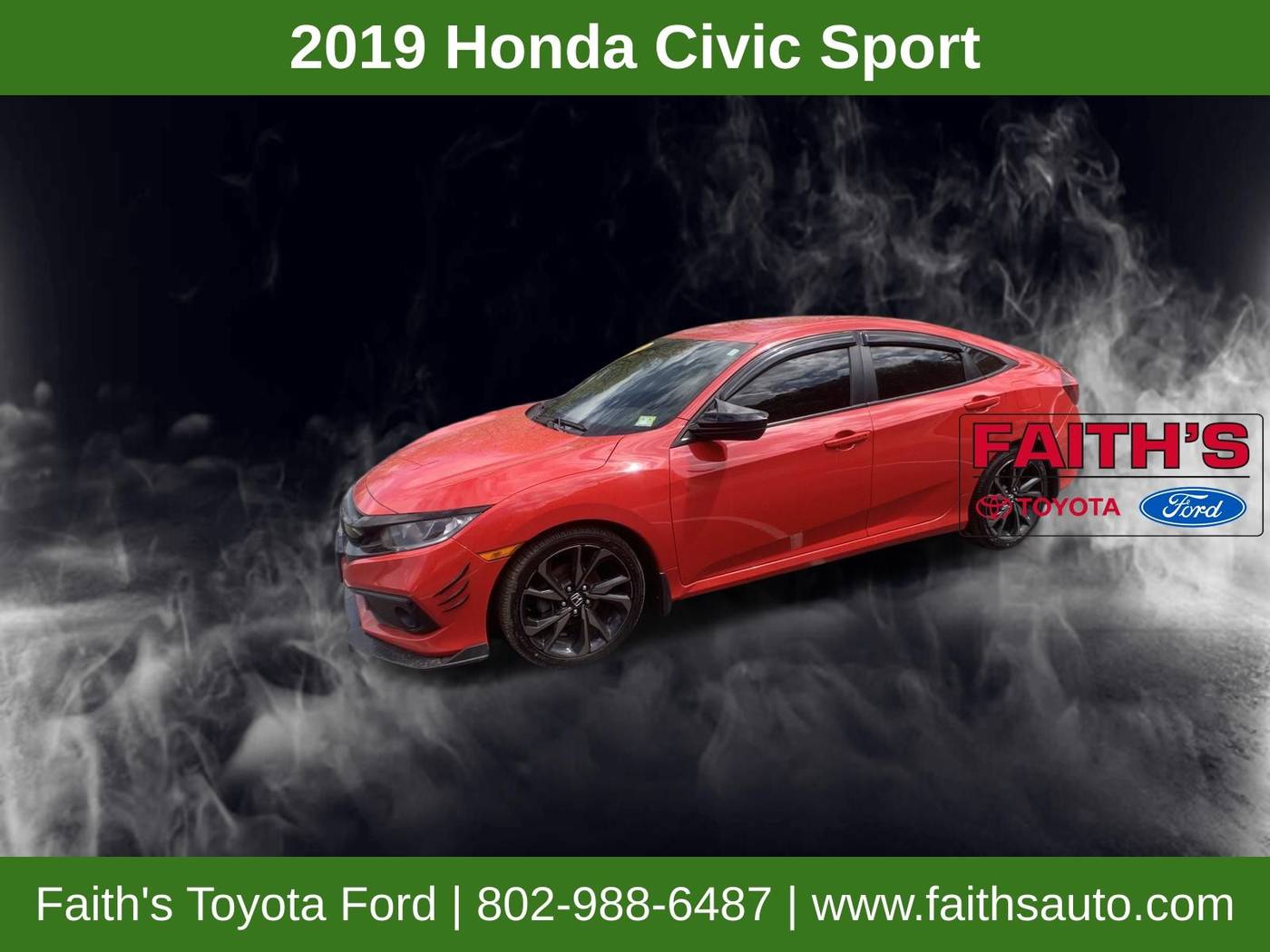 2019 Honda Civic Sport — Sedan — 85,804 mi — Westminster, VT