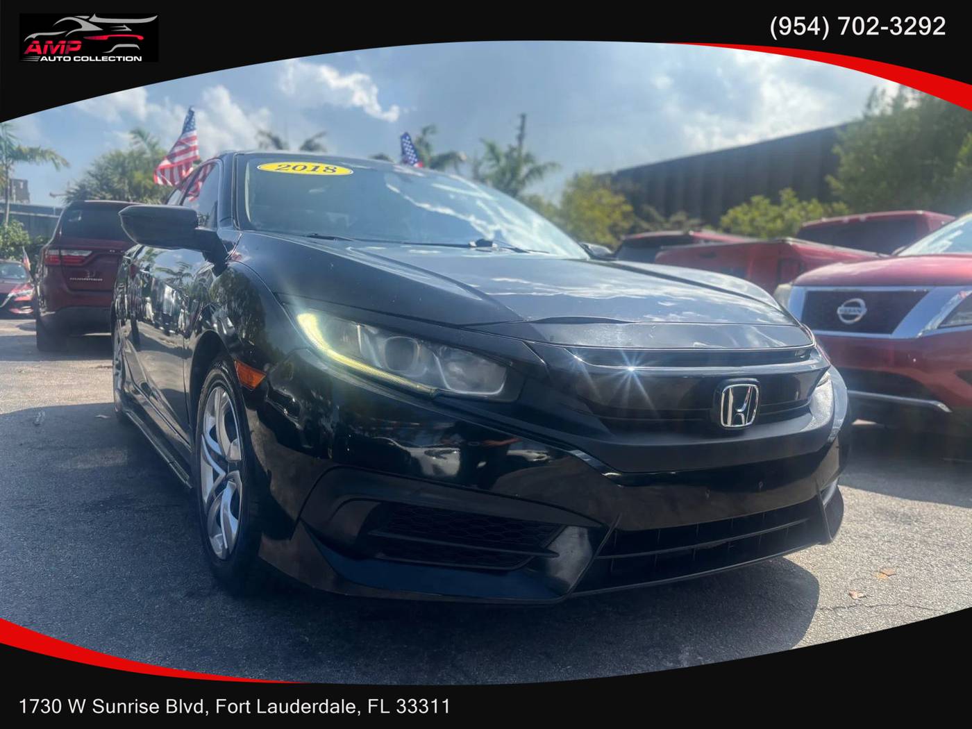 2018 Honda Civic LX — Sedan — 86,658 mi — Fort Lauderdale, FL
