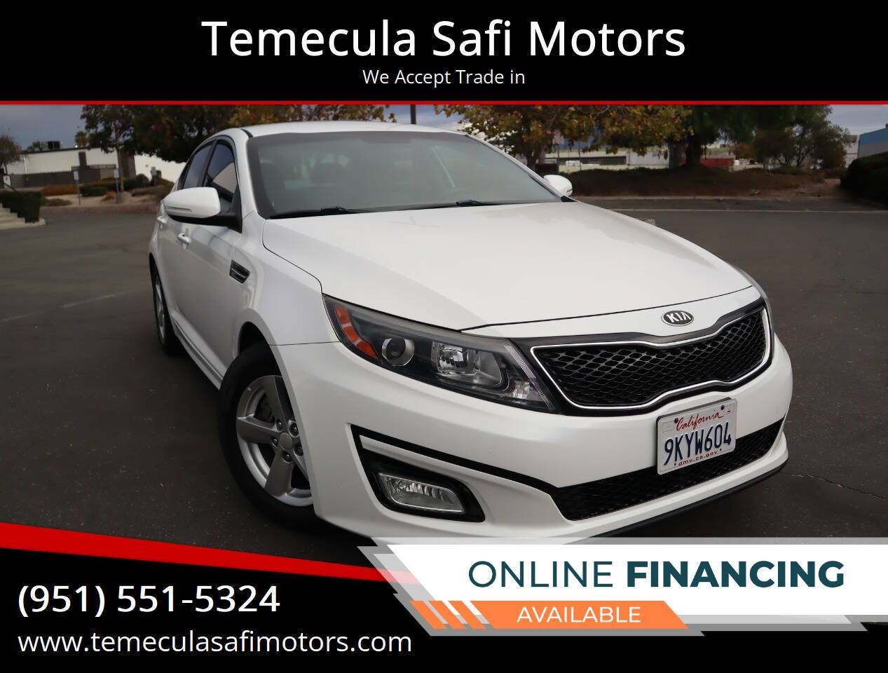 2015 Kia Optima LX — Sedan — 63,100 mi — Temecula, CA
