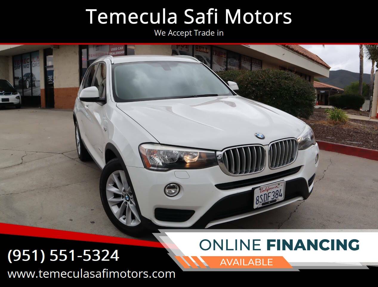 2017 BMW X3 28i — SUV — 71,720 mi — Temecula, CA